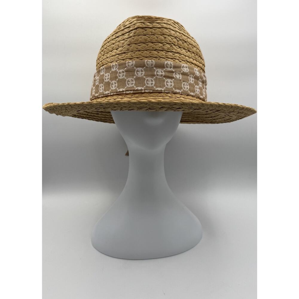 Giani Bernini Women’s Chiffon Band Panama Hat Camel, Beach Pool Summer Hat, NWT